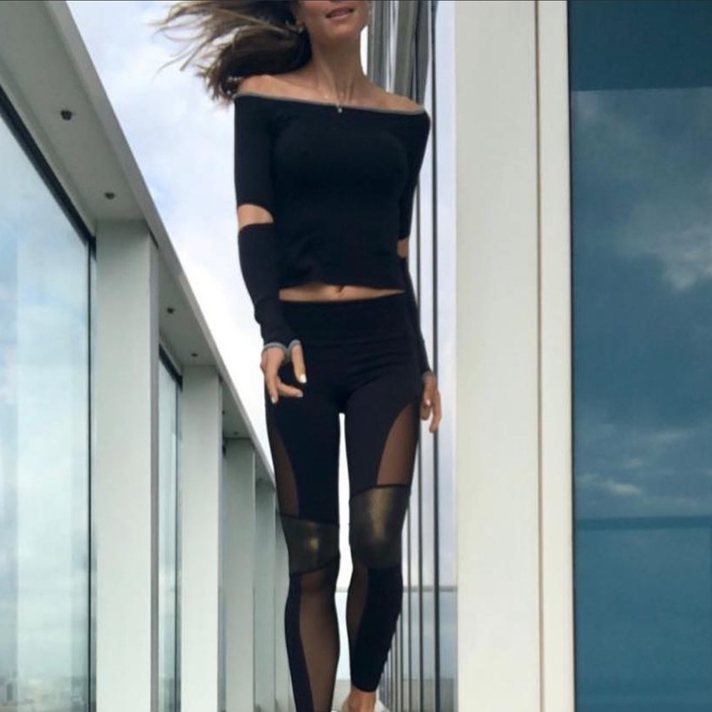 PORT DE BRAS off the shoulder crop top